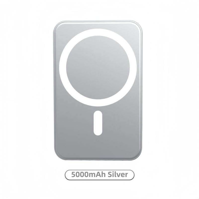 PowerSnap 5000mAh Magnetic Power Bank – MagSafe Wireless Fast Charger for iPhone 12–17 Pro/Pro Max