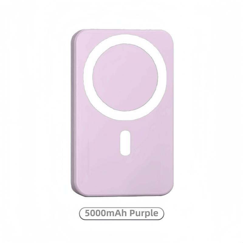 PowerSnap 5000mAh Magnetic Power Bank – MagSafe Wireless Fast Charger for iPhone 12–17 Pro/Pro Max