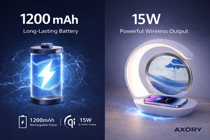 FlowLight™ 3D Sand Art Lamp with 15W Wireless Charging
