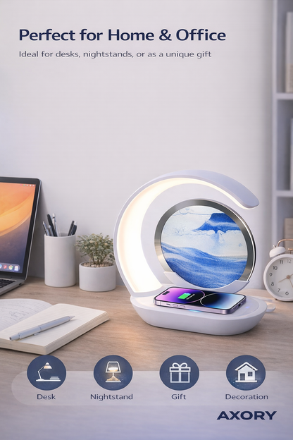 FlowLight™ 3D Sand Art Lamp with 15W Wireless Charging